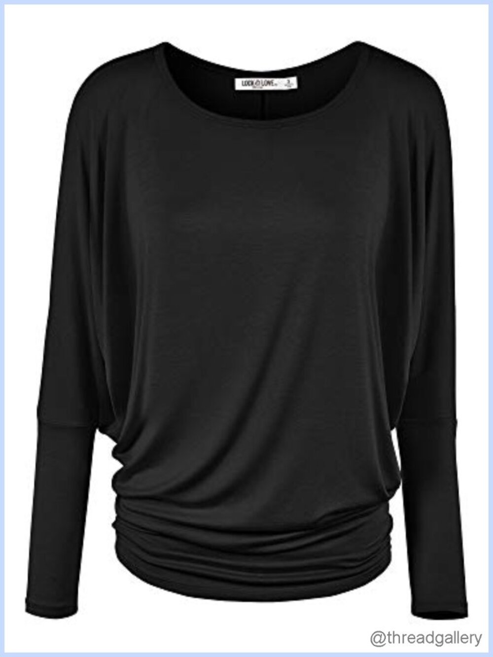 Women's Flowy Draped Long Sleeve Batwing Dolman Top Loose Fit